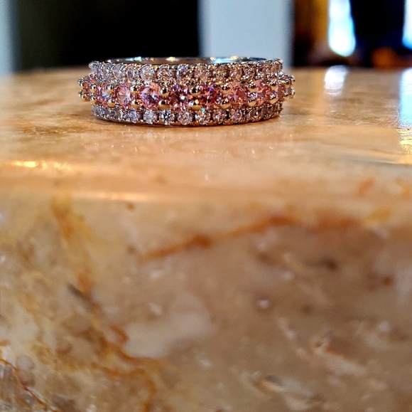 Jewelry - crystal eternity ring with 925 band